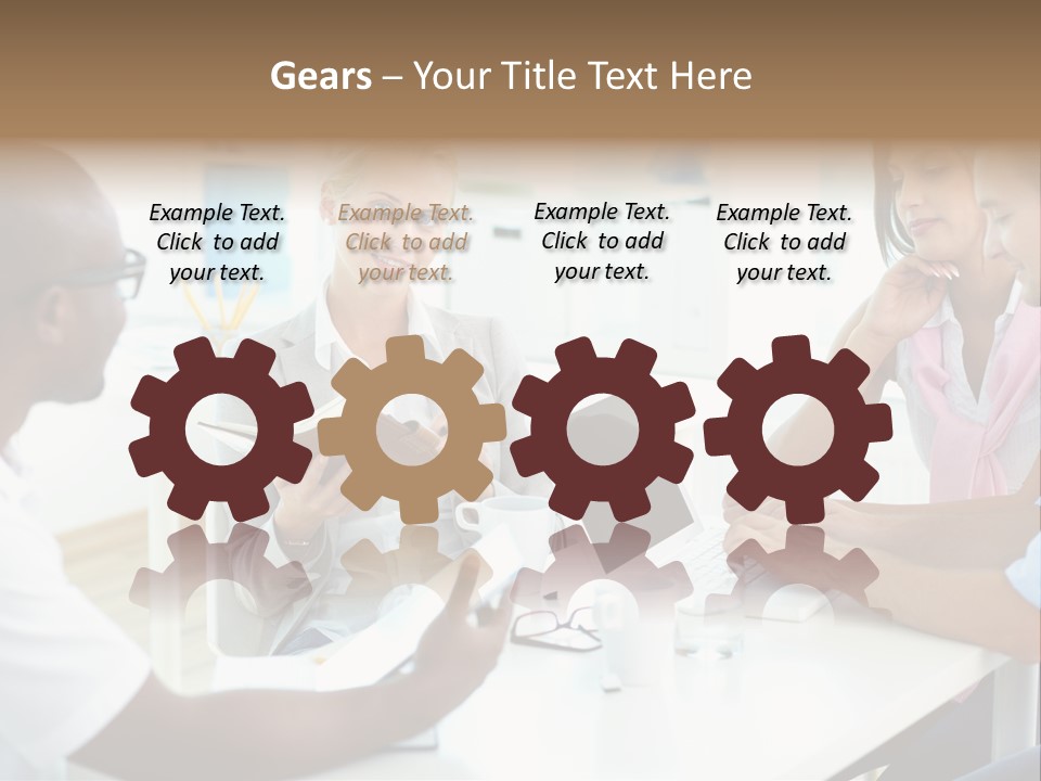 Internship Secretary Discussing PowerPoint Template