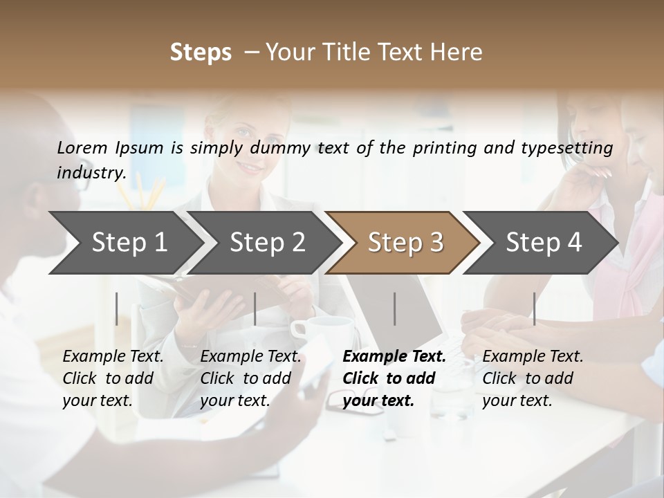 Internship Secretary Discussing PowerPoint Template