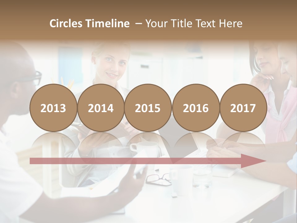 Internship Secretary Discussing PowerPoint Template