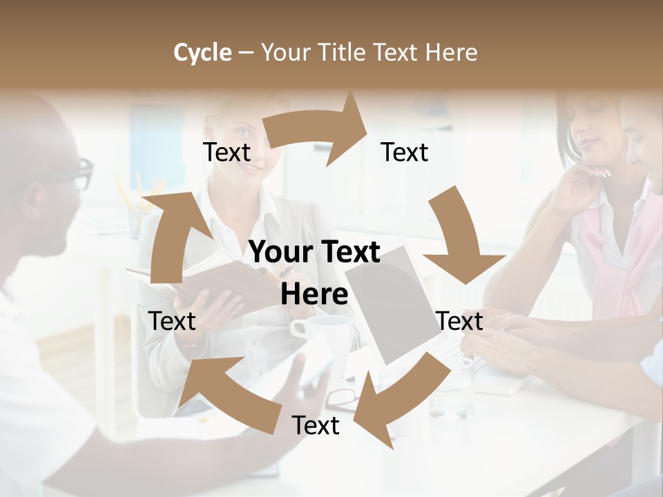 Internship Secretary Discussing PowerPoint Template