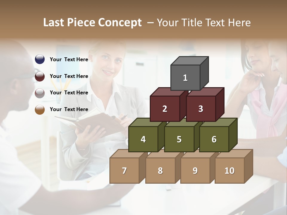 Internship Secretary Discussing PowerPoint Template