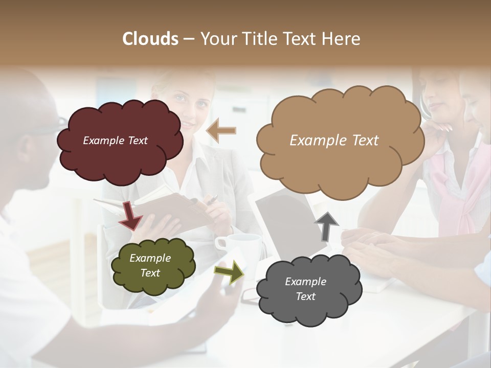 Internship Secretary Discussing PowerPoint Template