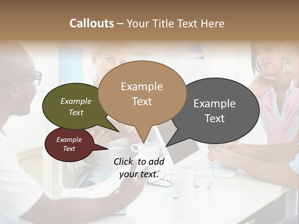Internship Secretary Discussing PowerPoint Template