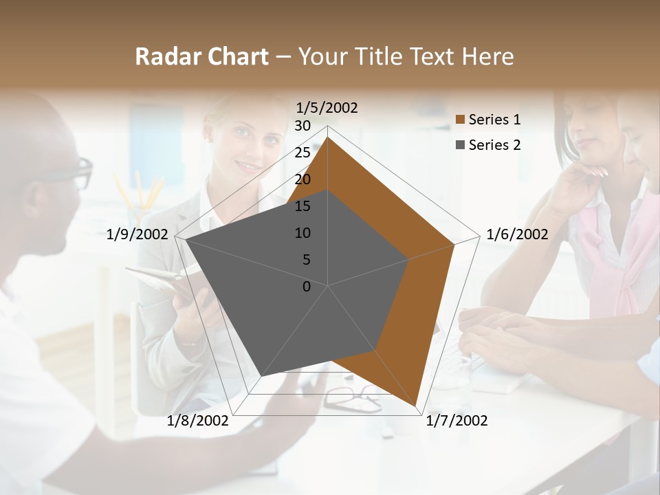 Internship Secretary Discussing PowerPoint Template