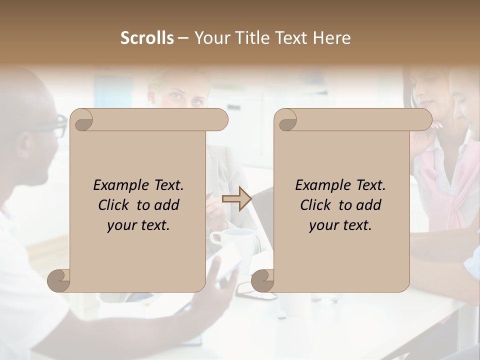 Internship Secretary Discussing PowerPoint Template