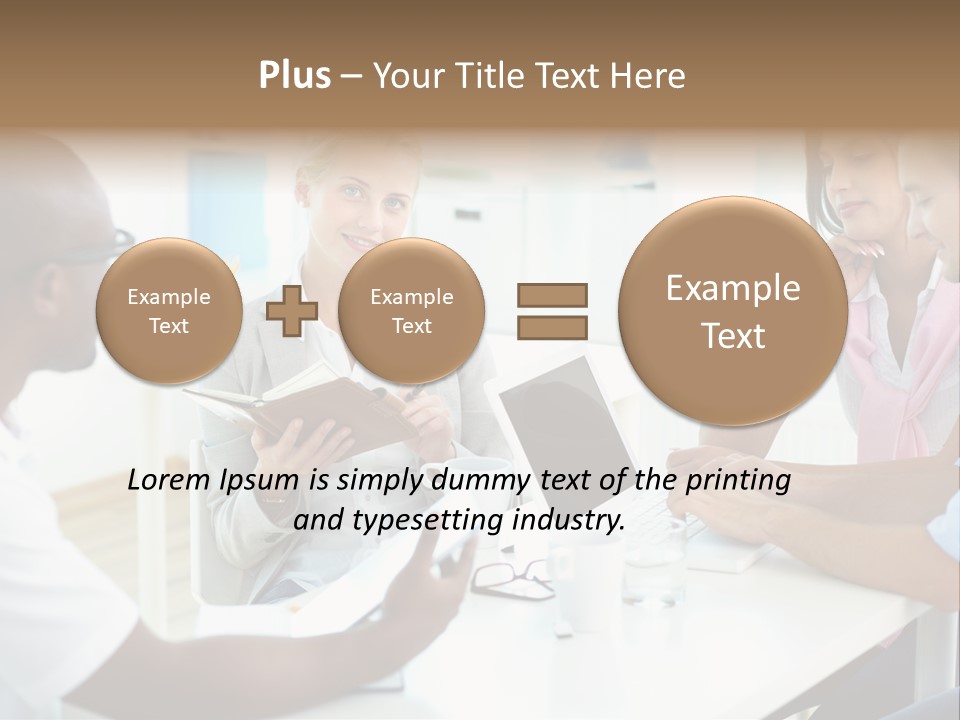 Internship Secretary Discussing PowerPoint Template