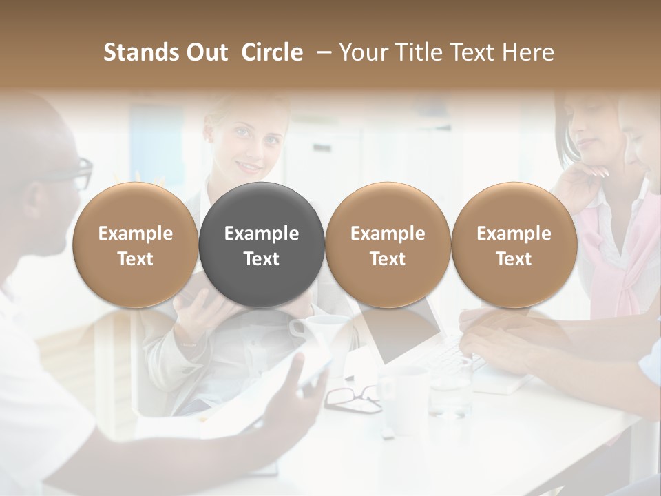 Internship Secretary Discussing PowerPoint Template