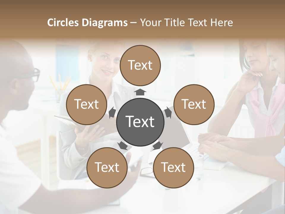 Internship Secretary Discussing PowerPoint Template