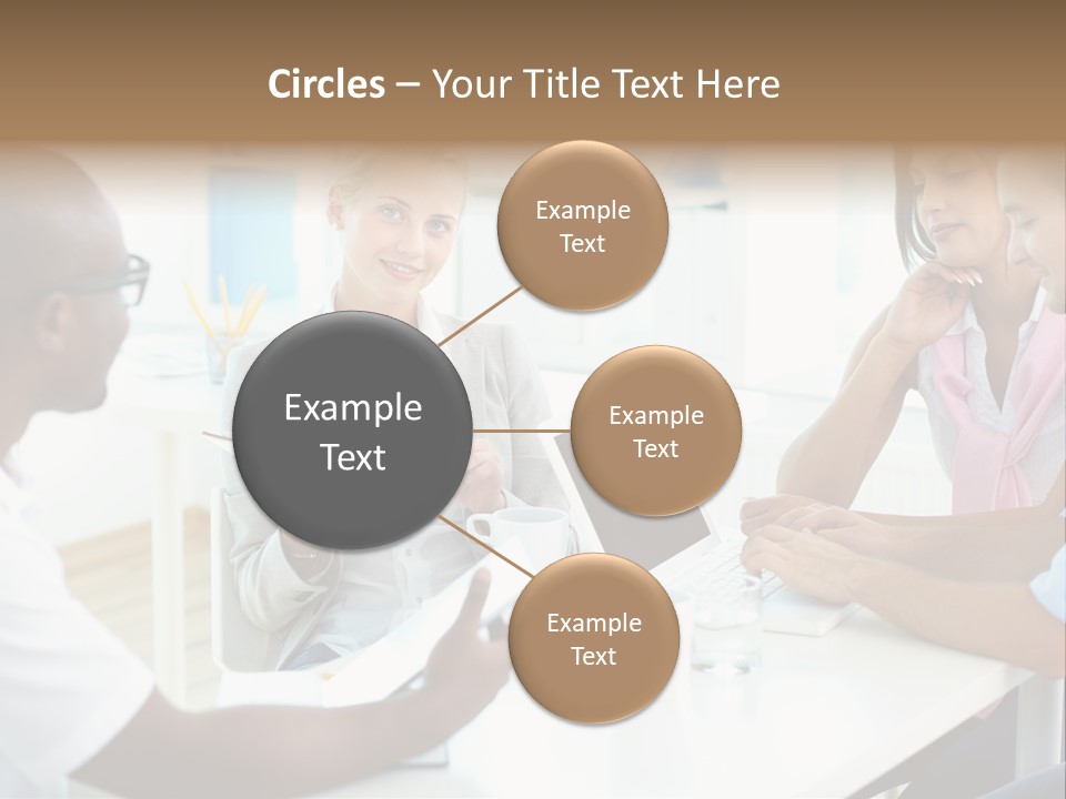 Internship Secretary Discussing PowerPoint Template