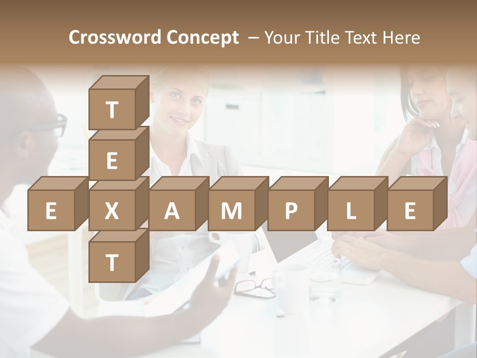 Internship Secretary Discussing PowerPoint Template