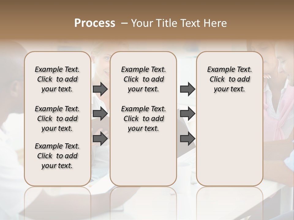 Internship Secretary Discussing PowerPoint Template