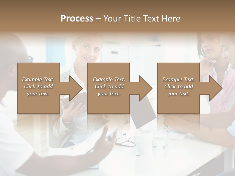 Internship Secretary Discussing PowerPoint Template