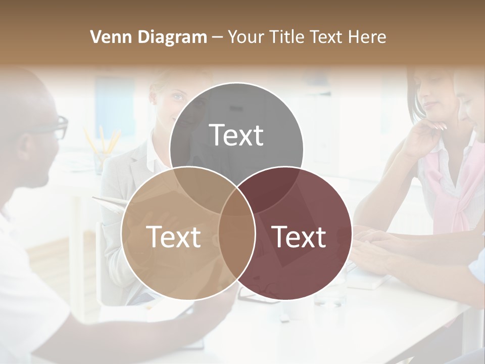 Internship Secretary Discussing PowerPoint Template