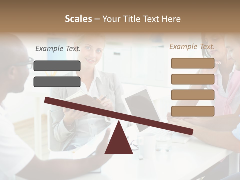 Internship Secretary Discussing PowerPoint Template
