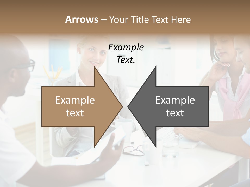 Internship Secretary Discussing PowerPoint Template