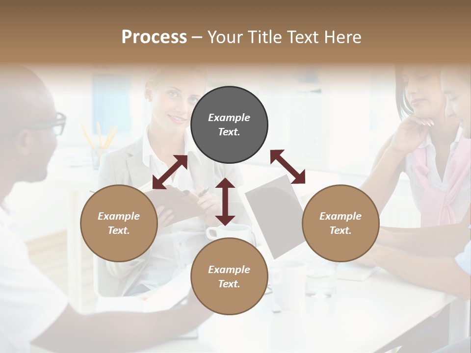 Internship Secretary Discussing PowerPoint Template