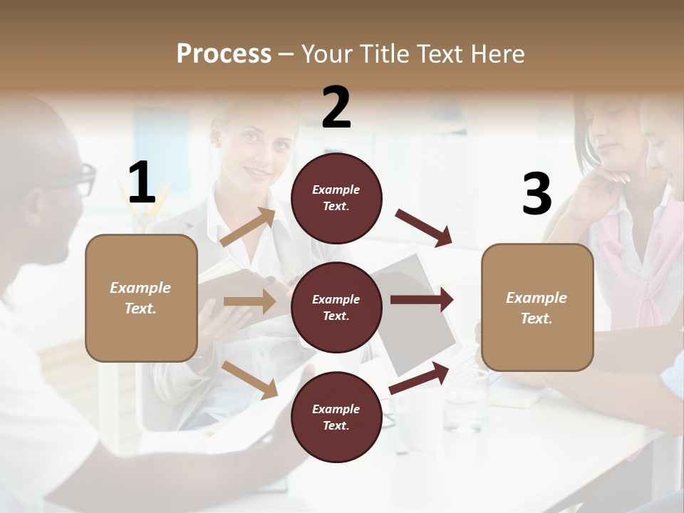 Internship Secretary Discussing PowerPoint Template