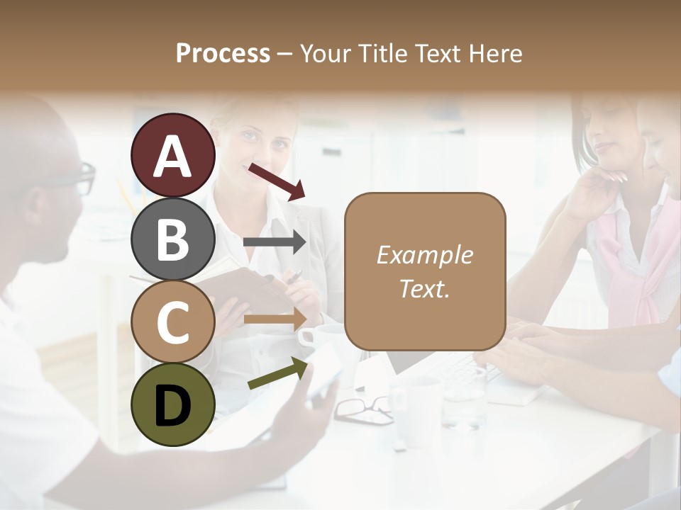 Internship Secretary Discussing PowerPoint Template