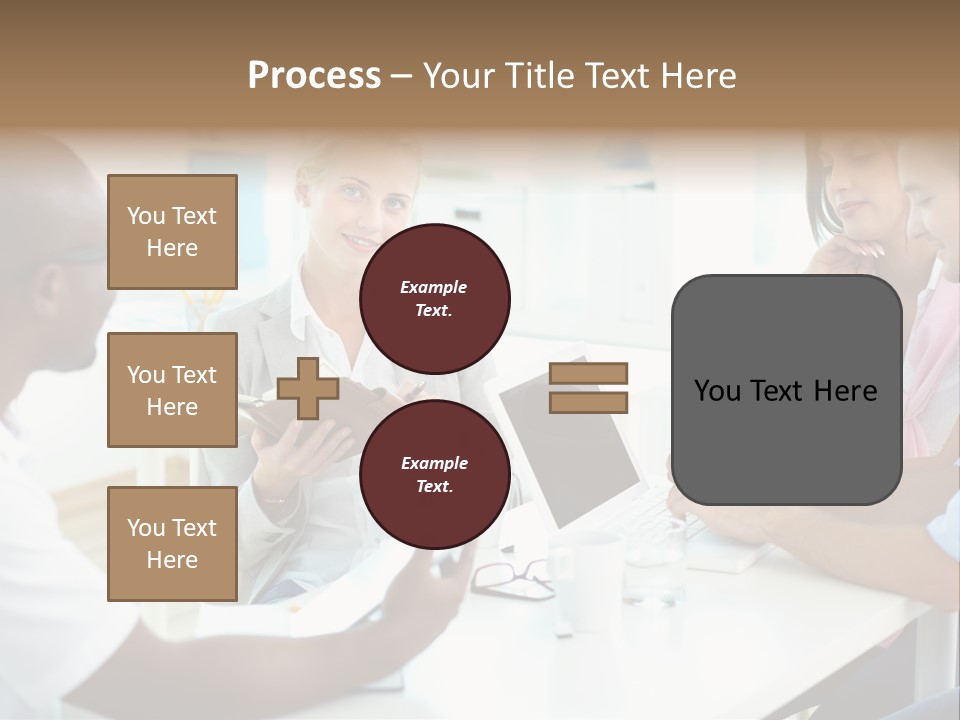 Internship Secretary Discussing PowerPoint Template