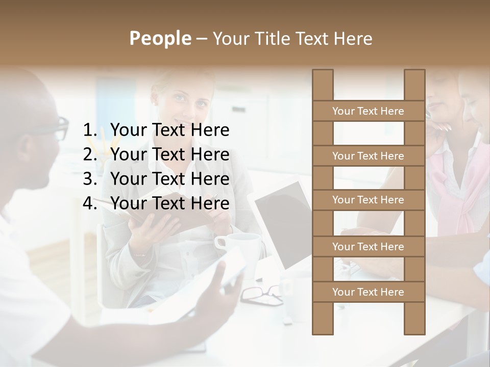 Internship Secretary Discussing PowerPoint Template