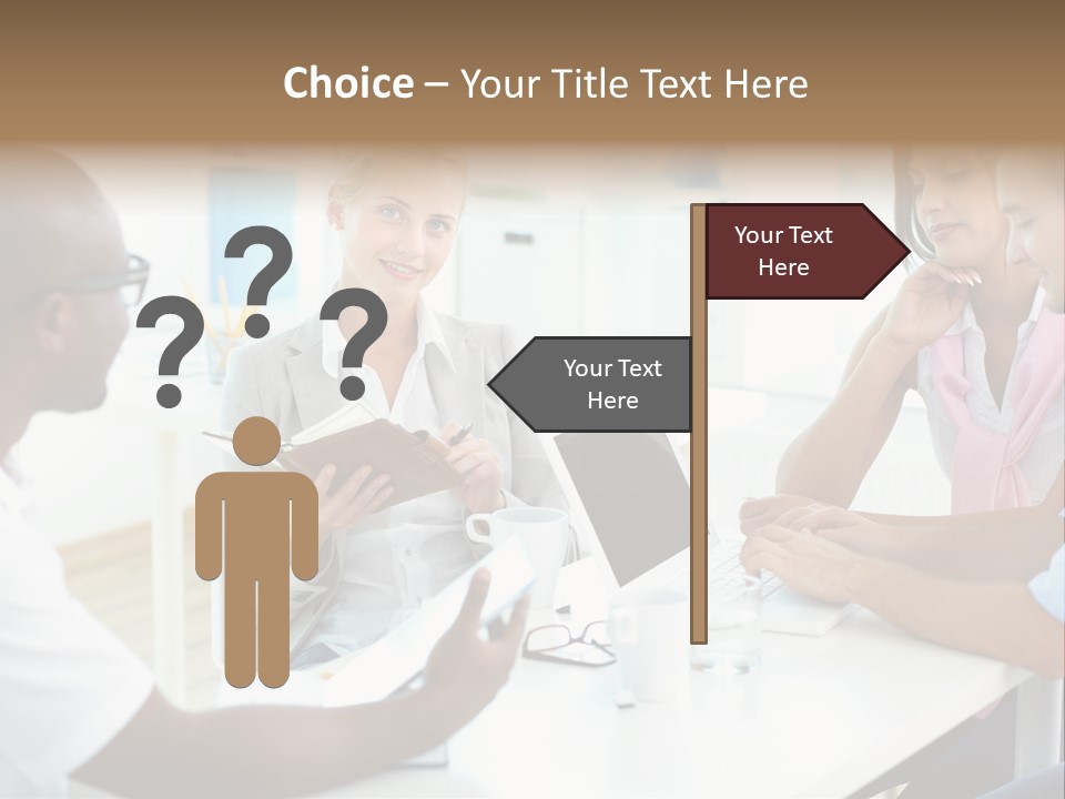 Internship Secretary Discussing PowerPoint Template