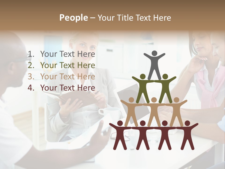 Internship Secretary Discussing PowerPoint Template