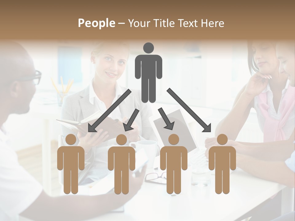 Internship Secretary Discussing PowerPoint Template