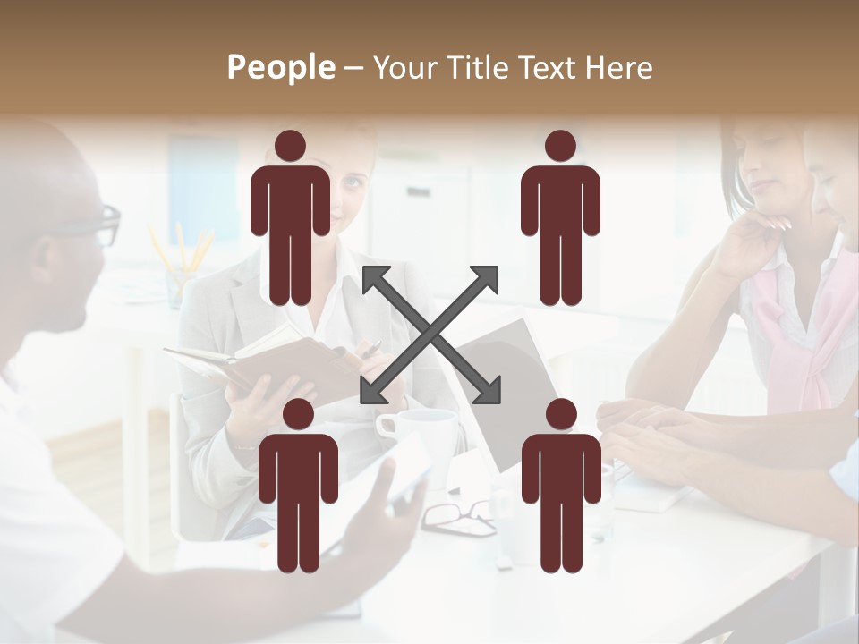 Internship Secretary Discussing PowerPoint Template