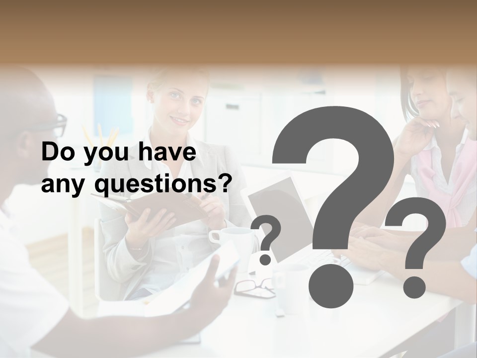 Internship Secretary Discussing PowerPoint Template