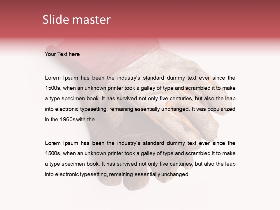 Man White Hold PowerPoint Template