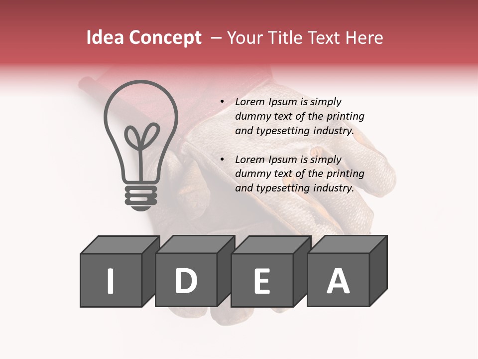 Man White Hold PowerPoint Template