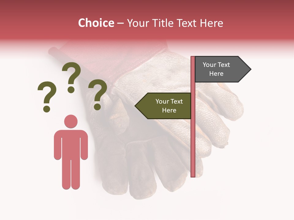 Man White Hold PowerPoint Template