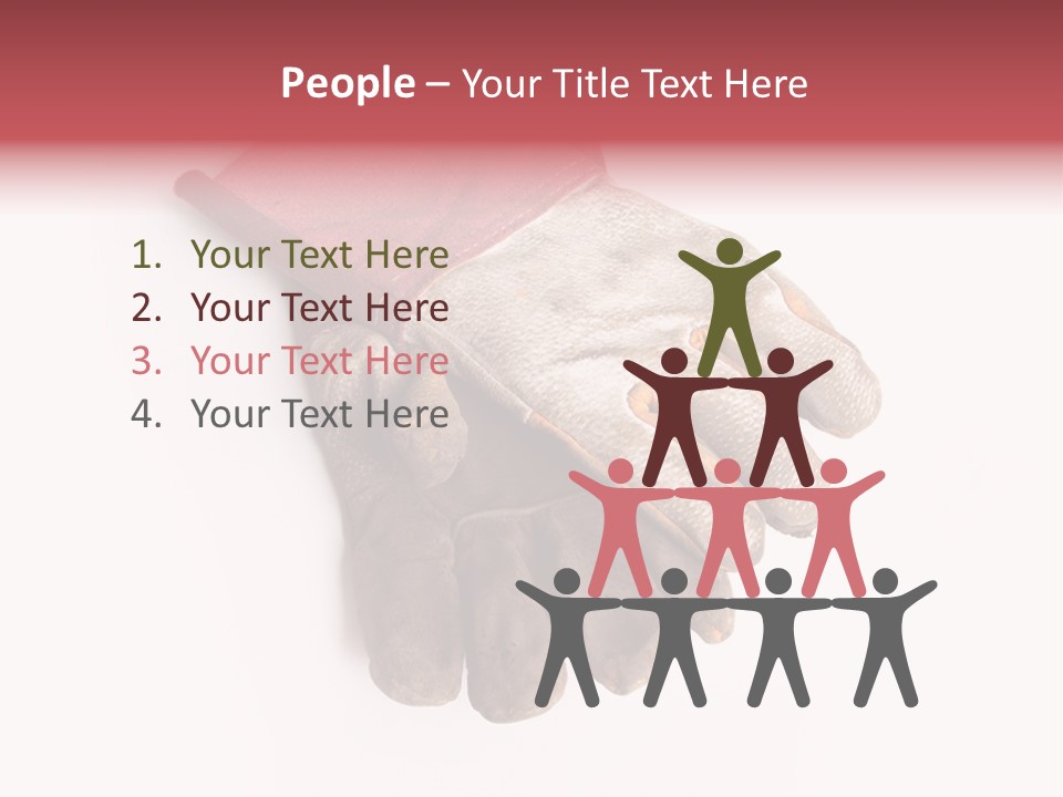 Man White Hold PowerPoint Template