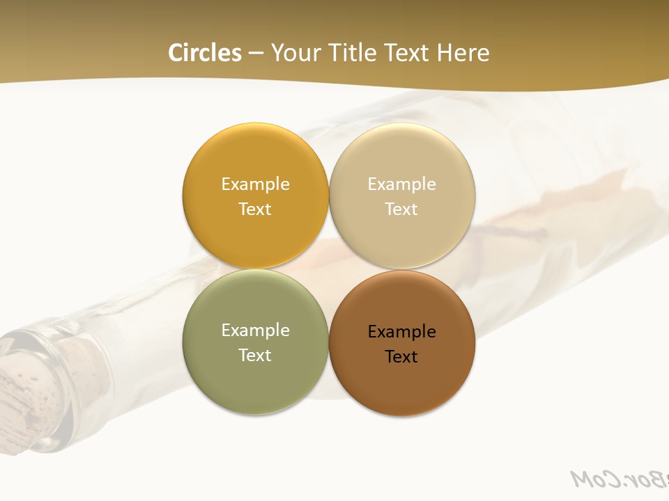 A Message In A Bottle With A Cork In It PowerPoint Template