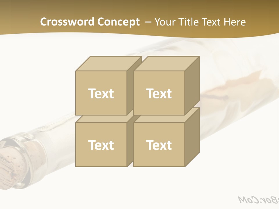 A Message In A Bottle With A Cork In It PowerPoint Template