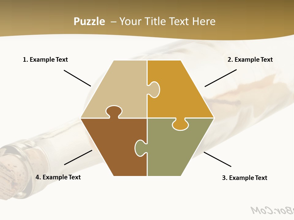 A Message In A Bottle With A Cork In It PowerPoint Template