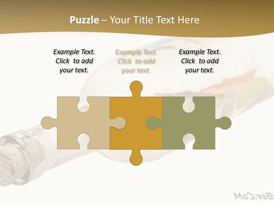 A Message In A Bottle With A Cork In It PowerPoint Template