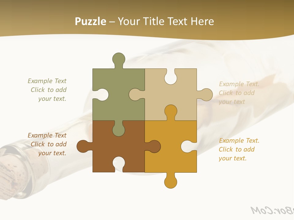 A Message In A Bottle With A Cork In It PowerPoint Template