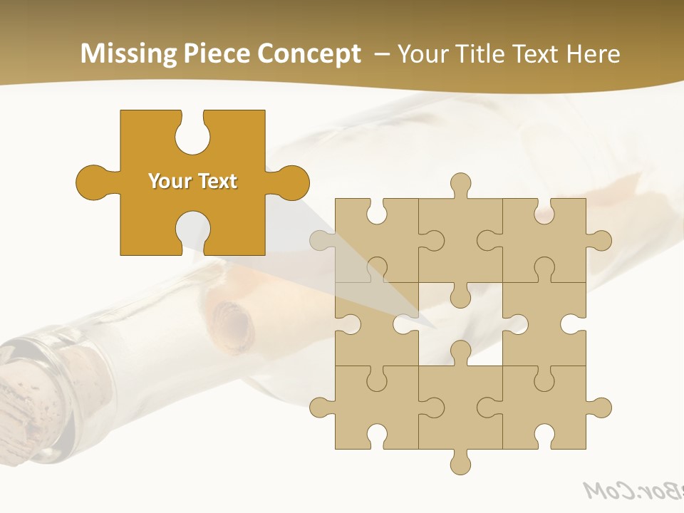 A Message In A Bottle With A Cork In It PowerPoint Template