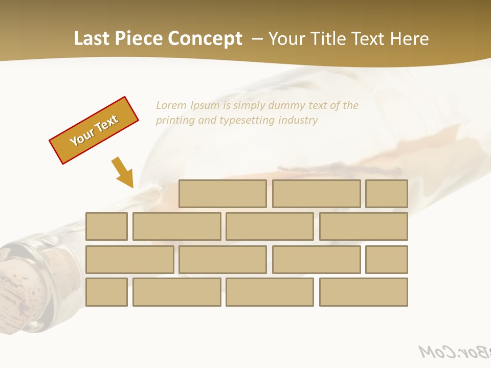 A Message In A Bottle With A Cork In It PowerPoint Template