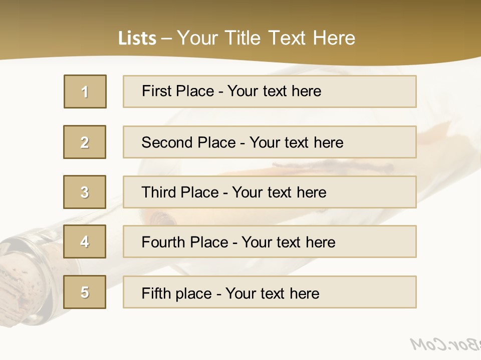 A Message In A Bottle With A Cork In It PowerPoint Template