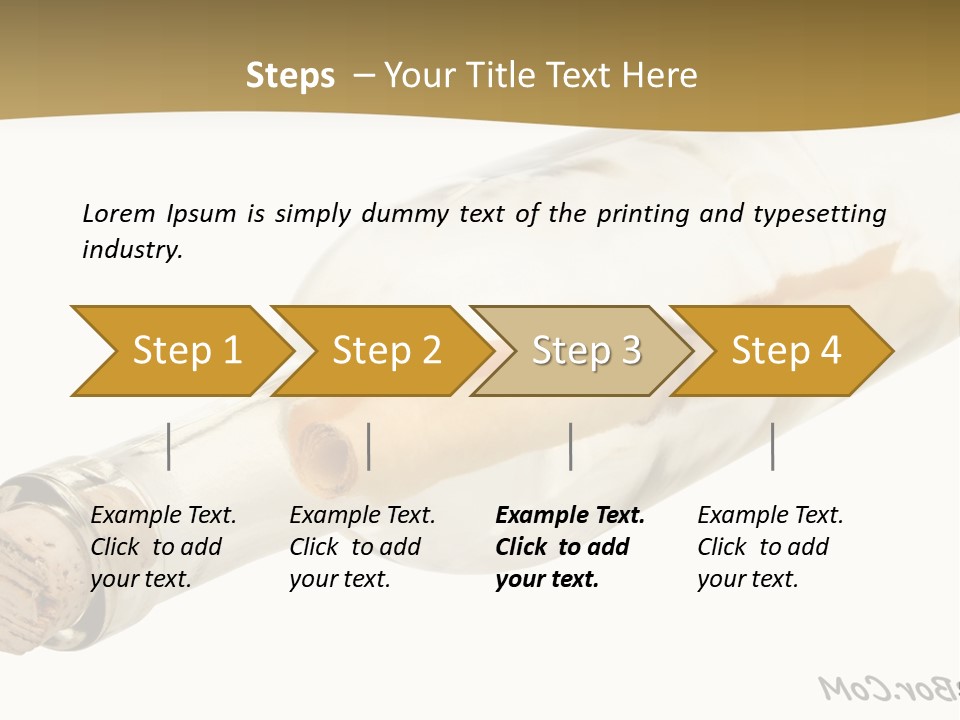 A Message In A Bottle With A Cork In It PowerPoint Template