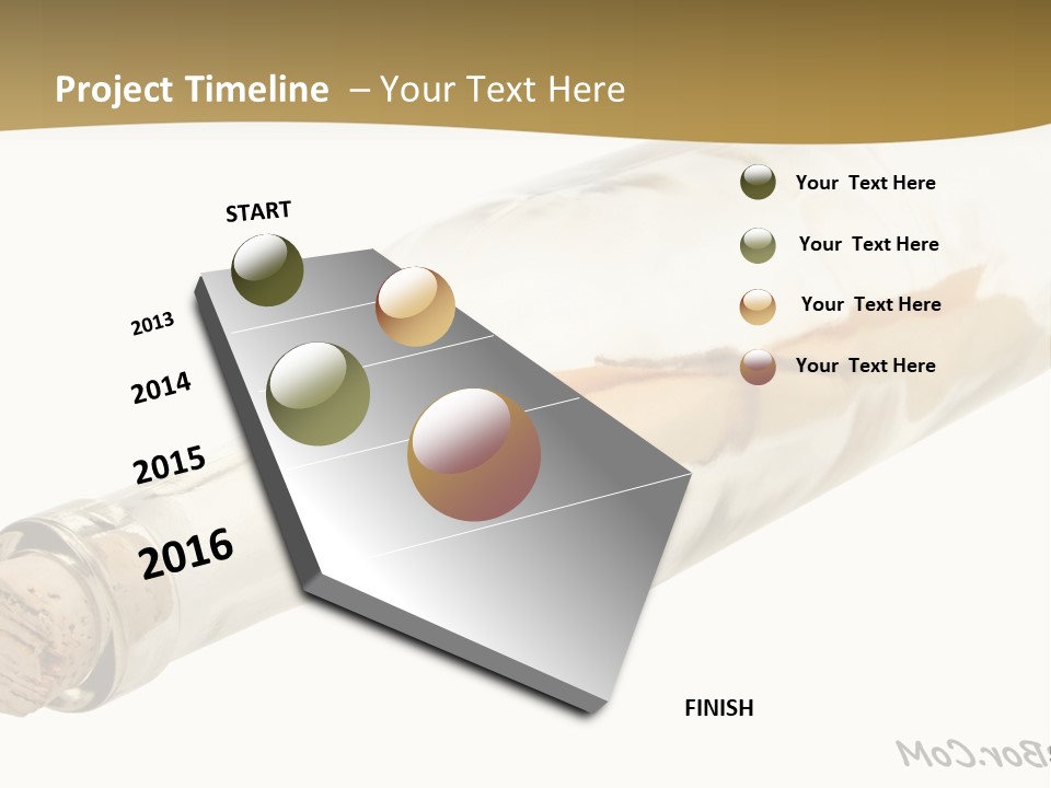 A Message In A Bottle With A Cork In It PowerPoint Template
