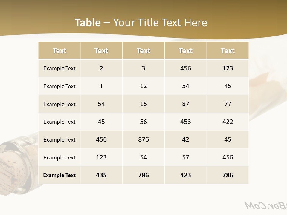 A Message In A Bottle With A Cork In It PowerPoint Template