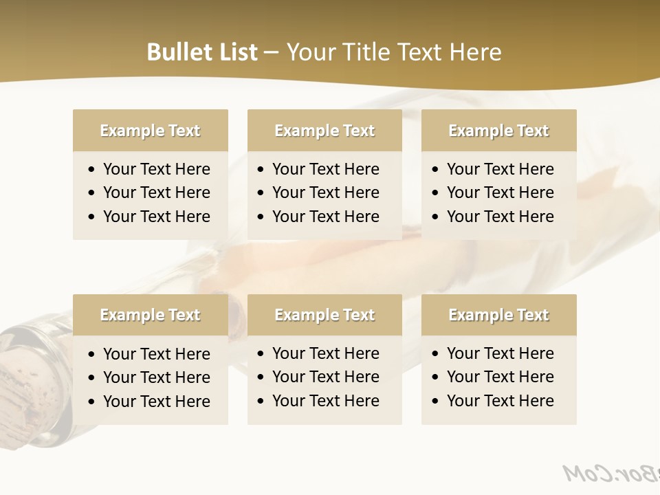 A Message In A Bottle With A Cork In It PowerPoint Template