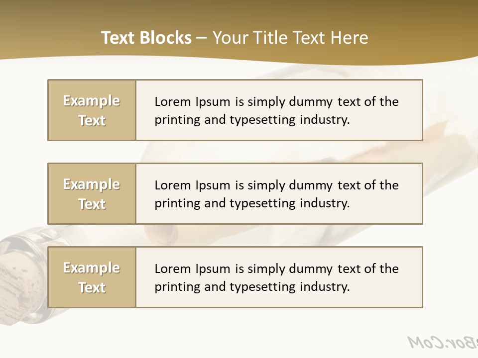 A Message In A Bottle With A Cork In It PowerPoint Template