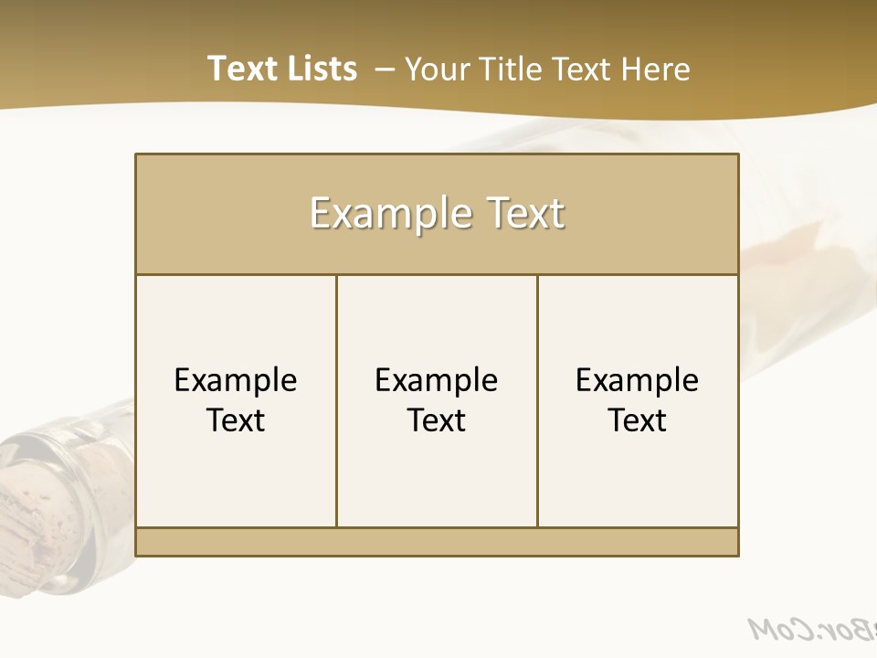 A Message In A Bottle With A Cork In It PowerPoint Template