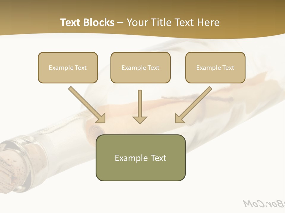 A Message In A Bottle With A Cork In It PowerPoint Template