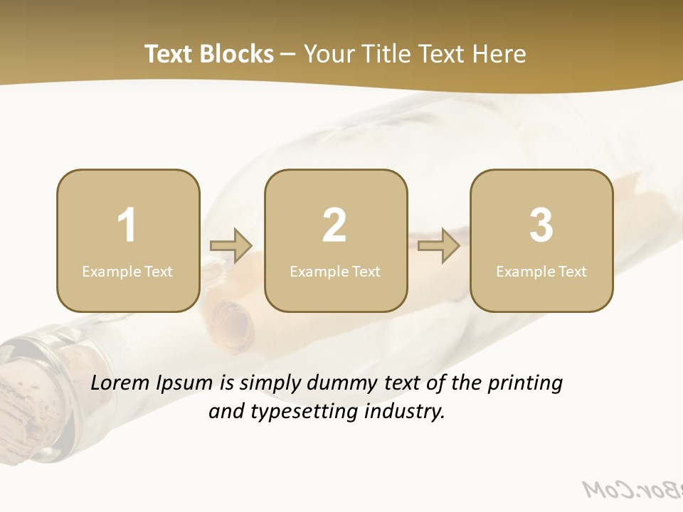 A Message In A Bottle With A Cork In It PowerPoint Template