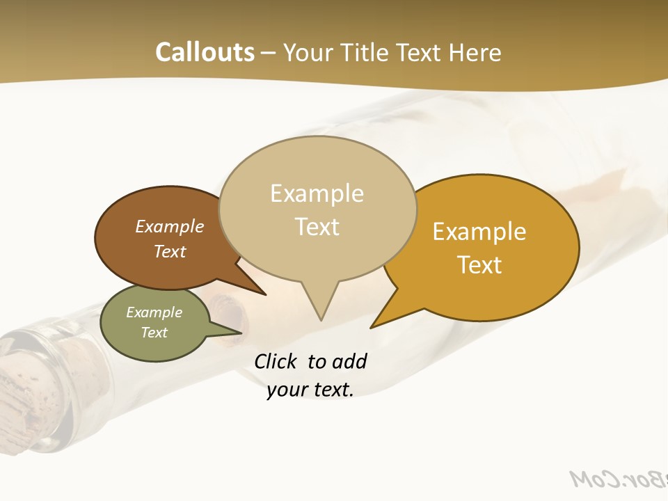 A Message In A Bottle With A Cork In It PowerPoint Template